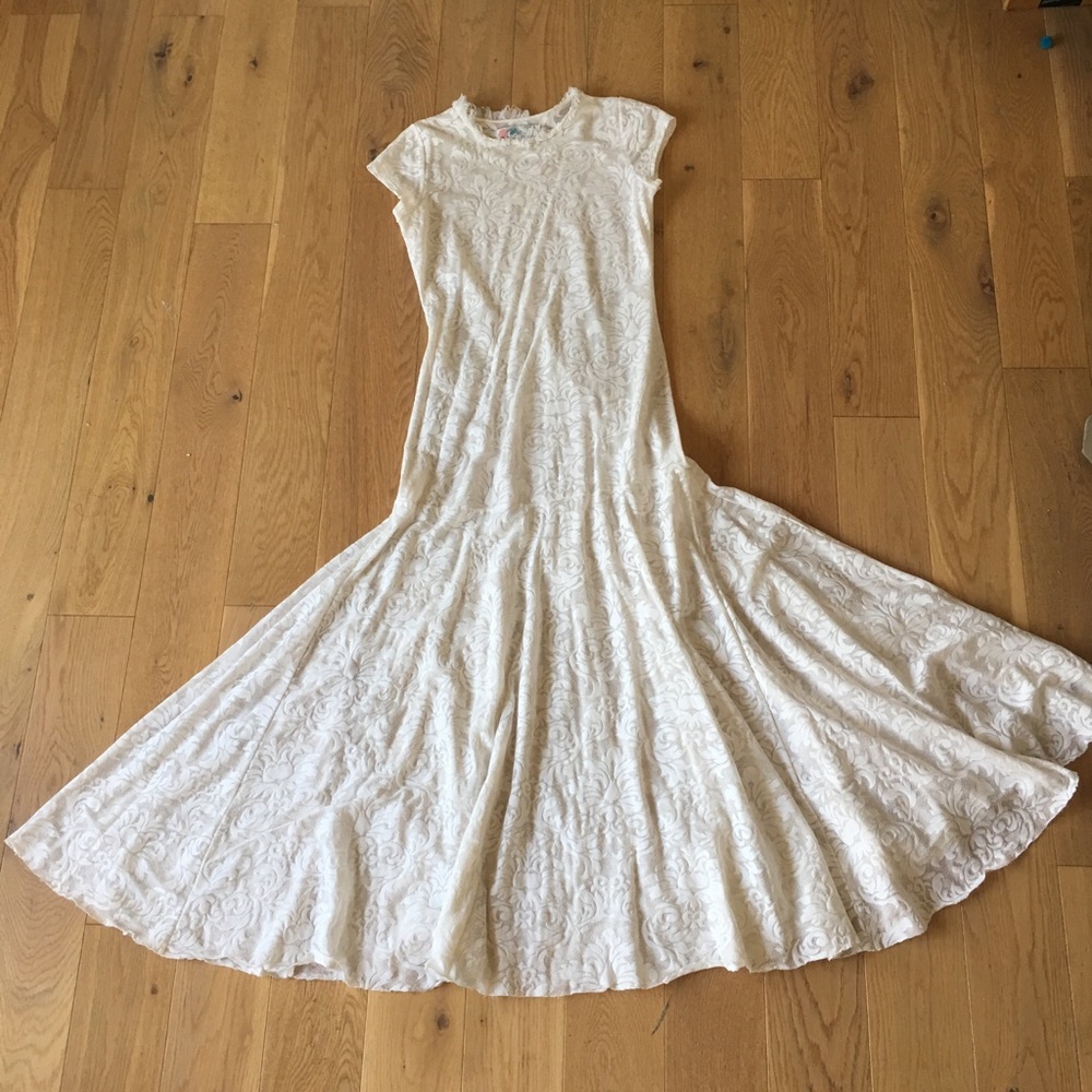 Translucent white Free people beach dress, size M.
